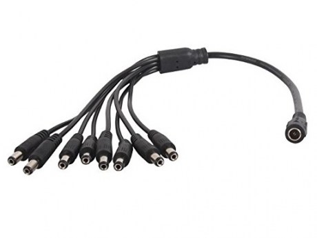 dc power splitter 1 male to 8